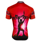 Men's Short Sleeve Cycling Jersey Purple Yellow Red Bike Jersey Top Mountain Bike MTB Road Bike Cycling Breathable Quick Dry Sports Clothing Apparel / Stretchy