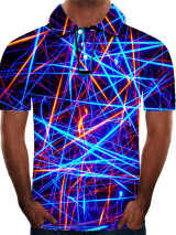 Men's Polo Graphic 3D Plus Size Print Short Sleeve Daily Slim Tops Streetwear Exaggerated Shirt Collar Rainbow