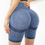 Women's High Waist Yoga Shorts Scrunch Butt Ruched Butt Lifting Shorts Tummy Control Butt Lift Quick Dry Yellow Red Navy Blue Nylon Spandex Fitness Gym Workout Running Sports Activewear High