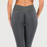 Women's High Waist Yoga Pants Scrunch Butt Ruched Butt Lifting Leggings Tummy Control Butt Lift Dark Grey Army Green Blue Fitness Gym Workout Running Winter Sports Activewear High Elasticity Skinny