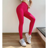 Women's High Waist Yoga Pants Scrunch Butt Ruched Butt Lifting Leggings Tummy Control Butt Lift White Black Yellow Spandex Fitness Gym Workout Running Sports Activewear Stretchy Skinny Slim