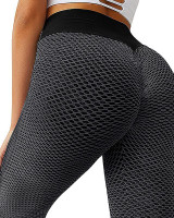 Women's High Waist Yoga Pants Scrunch Butt Ruched Butt Lifting Leggings Tummy Control Butt Lift White Black Yellow Spandex Fitness Gym Workout Running Sports Activewear Stretchy Skinny Slim