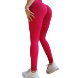 Women's High Waist Yoga Pants Scrunch Butt Ruched Butt Lifting Leggings Tummy Control Butt Lift White Black Yellow Spandex Fitness Gym Workout Running Sports Activewear Stretchy Skinny Slim