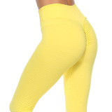 Women's High Waist Yoga Pants Scrunch Butt Ruched Butt Lifting Leggings Tummy Control Butt Lift White Black Yellow Spandex Fitness Gym Workout Running Sports Activewear Stretchy Skinny Slim