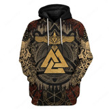 Viking Cosplay 3D Printing Retro Hoodie Halloween Costume