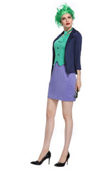 BFJFY Women Halloween Devil Clown Teacher Cosplay Uniform