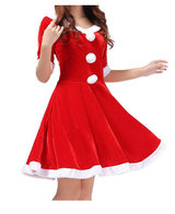 BFJFY Women Santa Claus Cosplay Costume Halloween Christmas Fancy Dress