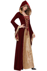 BFJFY Halloween Women Retro Court Gown Queen Cosplay Costumes