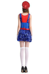 BFJFY Halloween Women‘s Super Mario Dress Outfit Cosplay Costume