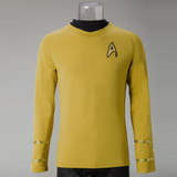 Cosplay Star Trek TOS The Original Series Kirk Shirt Uniform Costume Halloween Yellow Costume