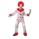 BFJFY Halloween Boys Bloody Circus Costume Scary Clown Cosplay Costume