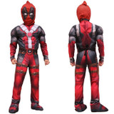 BFJFY Halloween Superhero Deadpool Cosplay Muscle Jumpsuit For Boys BFJFY Halloween Superhero Deadpool Cosplay Muscle Jumpsuit For Boys