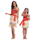 BFJFY Women Girls Adventure Princess Moana Skirt Costume Halloween Dress