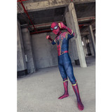Avengers Infinity War Iron Spiderman Kids Jumpsuit Cosplay SpiderMan Mask Bodysuit Halloween Party Props