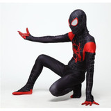 SpiderMan Miles Morales Adult Kids Cosplay Jumpsuits Halloween Costume
