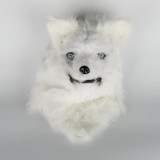 Cosplay Latex Mask Carnival Prop Costume Masks Adult Animal White Dog Mask Can Open Mouth Cosplay Halloween Party
