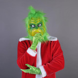 Christmas Adult Grinch Luxury Santa Costume with Mask cosplay suit