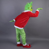 Christmas Adult Grinch Luxury Santa Costume with Mask cosplay suit