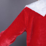 Christmas Adult Grinch Luxury Santa Costume with Mask cosplay suit