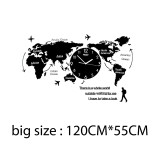 Large World Map Wall Clocks