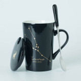 Hagat™️ Fancy constellation porcelain mug with lid and spoon
