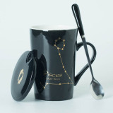 Hagat™️ Fancy constellation porcelain mug with lid and spoon