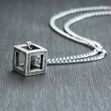 Hagat™️ Long chain casual unisex cubic pendant necklace