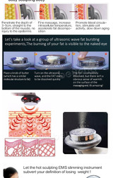 Beurha EMS Body Slimming Massager Ultrasound Cavitation Weight Loss Mechine Anti Cellulite Fat Burner Galvanic Infrared
