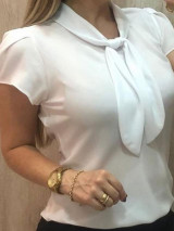 Women's Blouse Shirt Solid Colored Plain Shirt Collar Tops Basic Top White Black Orange-0207813