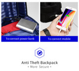 Backpack men usb external charge enlarge 15.6 inch laptop shoulders anti-theft waterproof travel