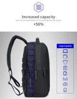 Backpack men usb external charge enlarge 15.6 inch laptop shoulders anti-theft waterproof travel