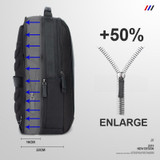 Backpack men usb external charge enlarge 15.6 inch laptop shoulders anti-theft waterproof travel