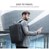 Backpack men anti-thief usb recharging no key tsa lock design business fashion message travel