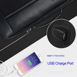 Backpack teenager men anti theft enlarge usb external charge 15.6 inch laptop waterproof school bags