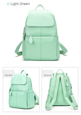 Backpacks women fashion 100% genuine leather casual travel knapsack laptop pocket schoolbag
