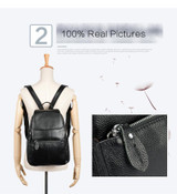 Backpacks women fashion 100% genuine leather casual travel knapsack laptop pocket schoolbag