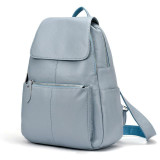Backpacks women fashion 100% genuine leather casual travel knapsack laptop pocket schoolbag