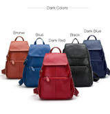 Backpacks women fashion 100% genuine leather casual travel knapsack laptop pocket schoolbag