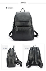 Backpacks women fashion 100% genuine leather casual travel knapsack laptop pocket schoolbag