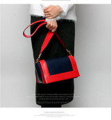 Handbag women fashion genuine leather luxury small messenger shoulder panelled crossbody bags