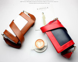Handbag women fashion genuine leather luxury small messenger shoulder panelled crossbody bags