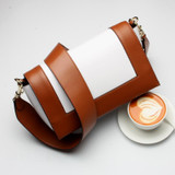 Handbag women fashion genuine leather luxury small messenger shoulder panelled crossbody bags