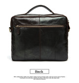 Briefcases men's messenger genuine leather for documents laptop business work