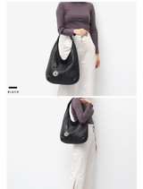 Handbags women's fashion tote genuine leather bag luxury brand cowhide hobo shoulder pillow