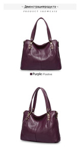 Handbag women luxury shoulder 100% genuine leather fashion tote hobos purse charm crossbody messenger