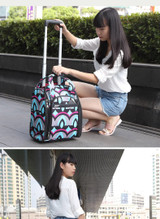 Luggage for women travel bag wheels cabin travel rolling trolley suitcase wheeled tote duffles