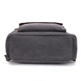 Backpack men waterproof canvas vintage large travel rucksack laptop bag real cow leather college students school bookbag
