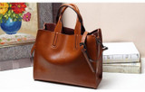Handbag women luxury 100% real leather designer brand cowhide genuine shoulder messenger elegant tote