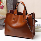 Handbag women luxury 100% real leather designer brand cowhide genuine shoulder messenger elegant tote