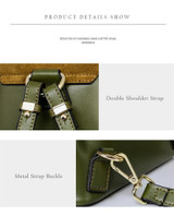 Backpack women popular metal rings mini chain shoulder leather vintage summer school